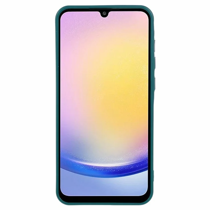 QH Series for Samsung Galaxy A34 5G Silicone Case Lens Frame Kickstand Back Cover - Army Green