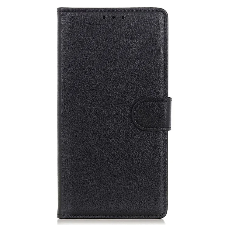 For Google Pixel 10 Pro / 10 / 9 Pro / 9 Case PU Leather Phone Protective Cover Litchi Texture Phone Stand - Black