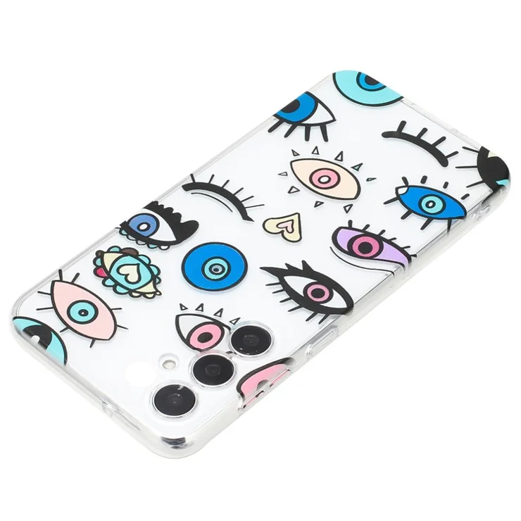 For Samsung Galaxy S23 FE Soft TPU Case Pattern Printing Lightweight Back Cover - Monster Eyes
