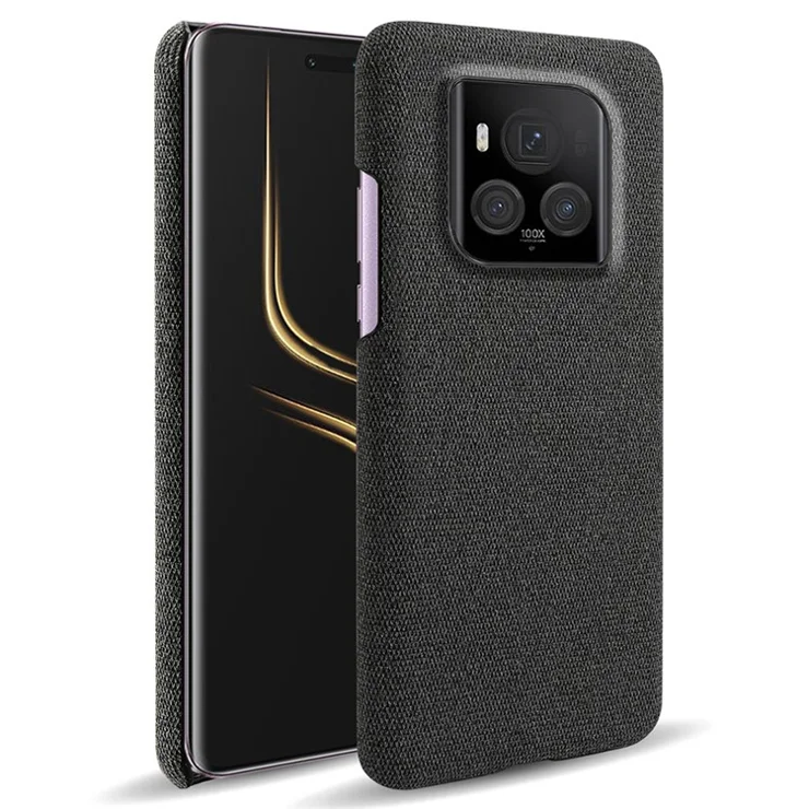 For Honor Magic6 Ultimate 5G Case Cloth+PC Anti-Slip Shockproof Phone Cover - Black