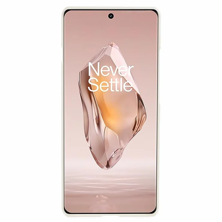 For OnePlus Ace 3 5G / 12R 5G Cell Phone Case Rubberized Skin-touch PC Shockproof Cover - White