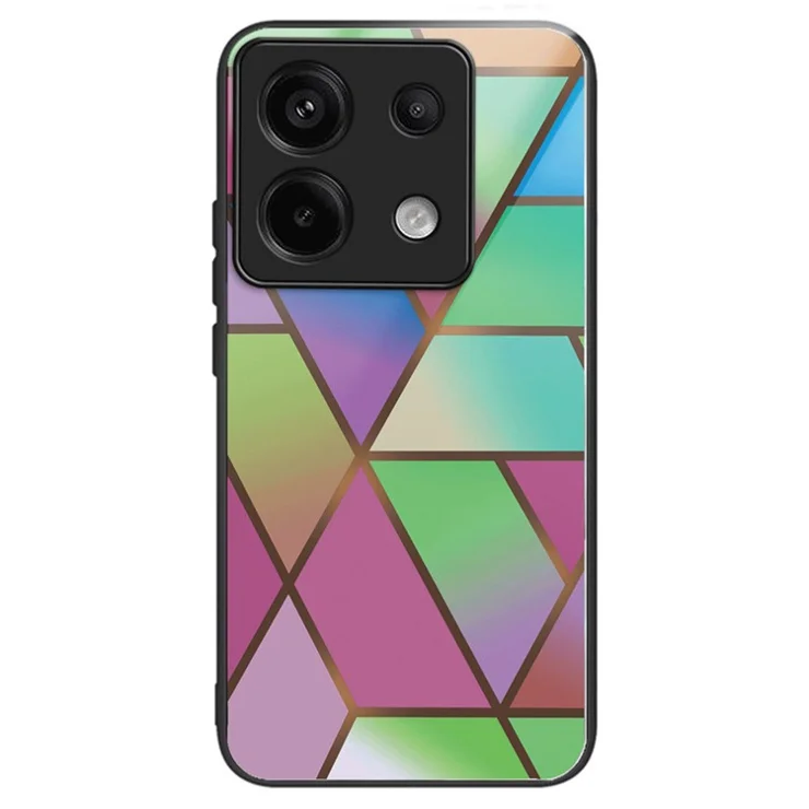 For Xiaomi Redmi Note 13 Pro 5G / Poco X6 5G Case Marble Pattern Tempered Glass Back Phone Cover - Style L