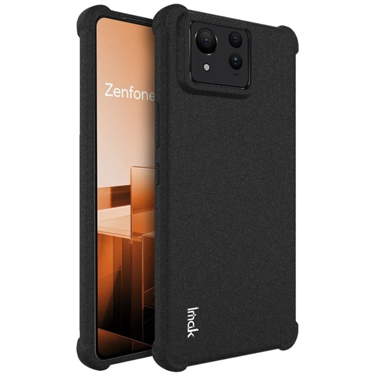IMAK For Asus Zenfone 11 Ultra 5G Case Matte TPU Airbag Shockproof Phone Cover - Black