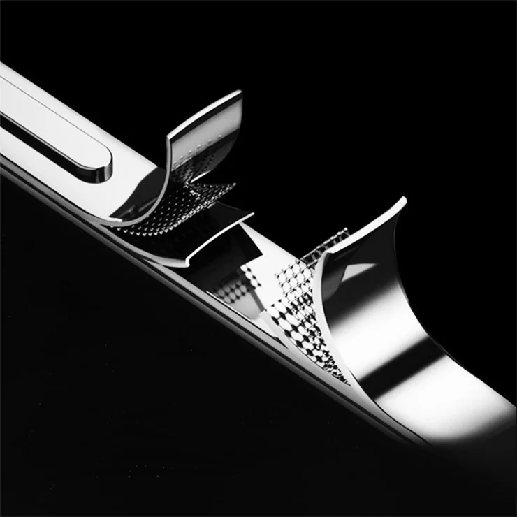 For iPhone 15 Pro Case Anti-drop Titanium Steel+PC Transparent Phone Cover - Black