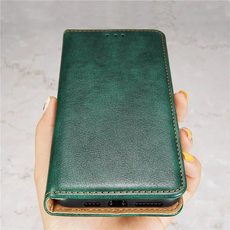 For Oppo Find X7 Ultra Wallet Case PU Leather Magnetic Closing Phone Cover - Green