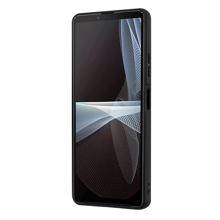 For Sony Xperia 10 VI TPU Case Ring Kickstand Matte Phone Cover Work With Magnetic Car Holder - Silver