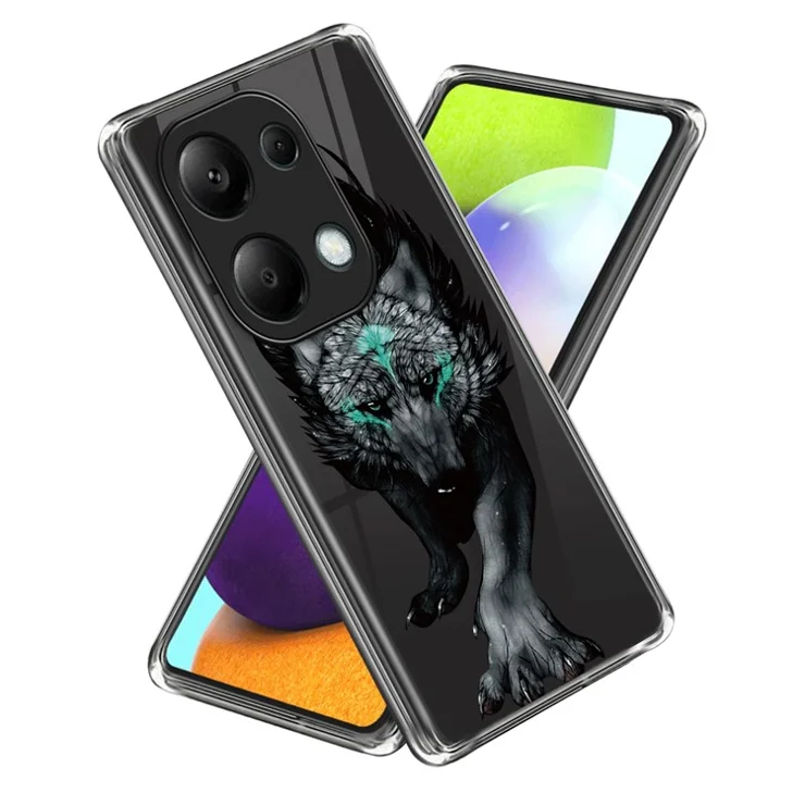 For Xiaomi Redmi Note 13 Pro 4G / Poco M6 Pro 4G Case IMD Pattern Printing Phone TPU Cover - Wolf