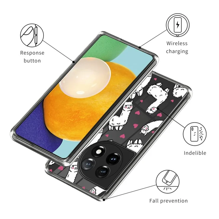 TPU Case for OnePlus Ace 3 5G / OnePlus 12R 5G Phone Shell Pattern Printing Phone Cover - Style B