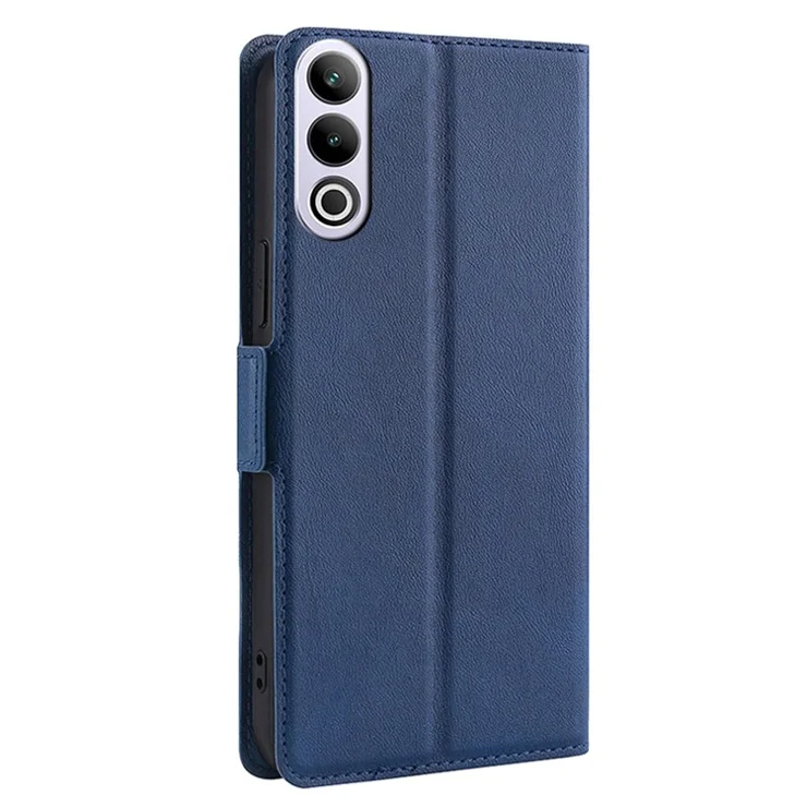 For OnePlus Ace 3V 5G Case Side Magnetic Clasp Design PU Leather Phone Cover with Card Slot - Blue