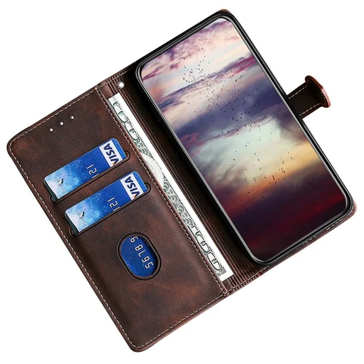 For Oppo Reno11 F 5G / F25 Pro 5G Case Skin-Touch Leather Wallet Wholesale Phone Cover - Brown