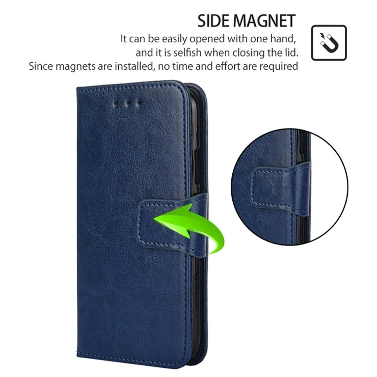 For Xiaomi Redmi A3 4G / Poco C61 4G Leather Wallet Case Mobile Phone Cover Wholesale - Sapphire