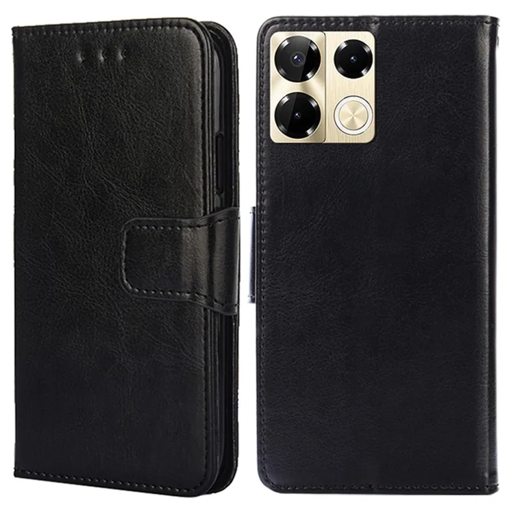 For Infinix Note 40 Pro 5G Case Wallet PU Leather Mobile Phone Cover Wholesale - Black