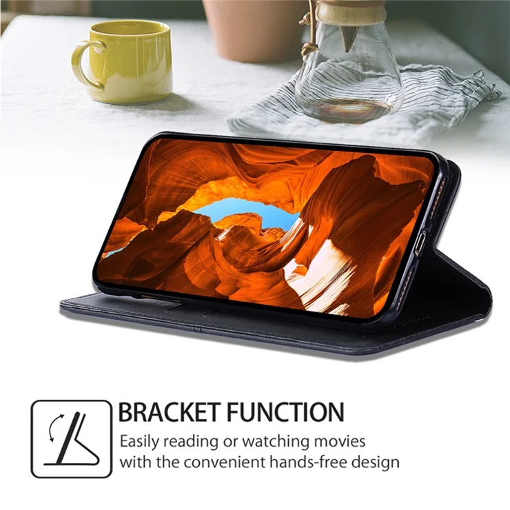 For TECNO Pova 6 Pro 5G Case Flip Leather Cowhide Texture Phone Cover Magnetic Auto-Absorbed - Black