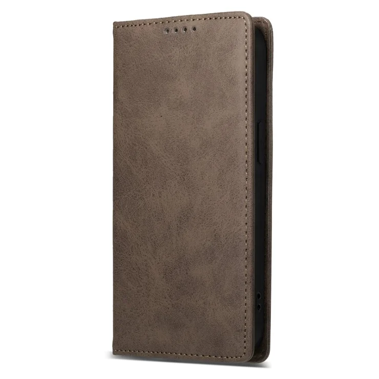 DF-05 For Realme 12 5G / 12x 5G Business Case PU Leather RFID Blocking Wallet Phone Cover - Brown