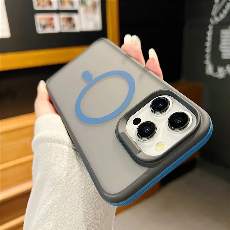 For iPhone 14 Pro Wholesale Case TPU+PC Phone Cover Compatible with MagSafe - Navy Blue