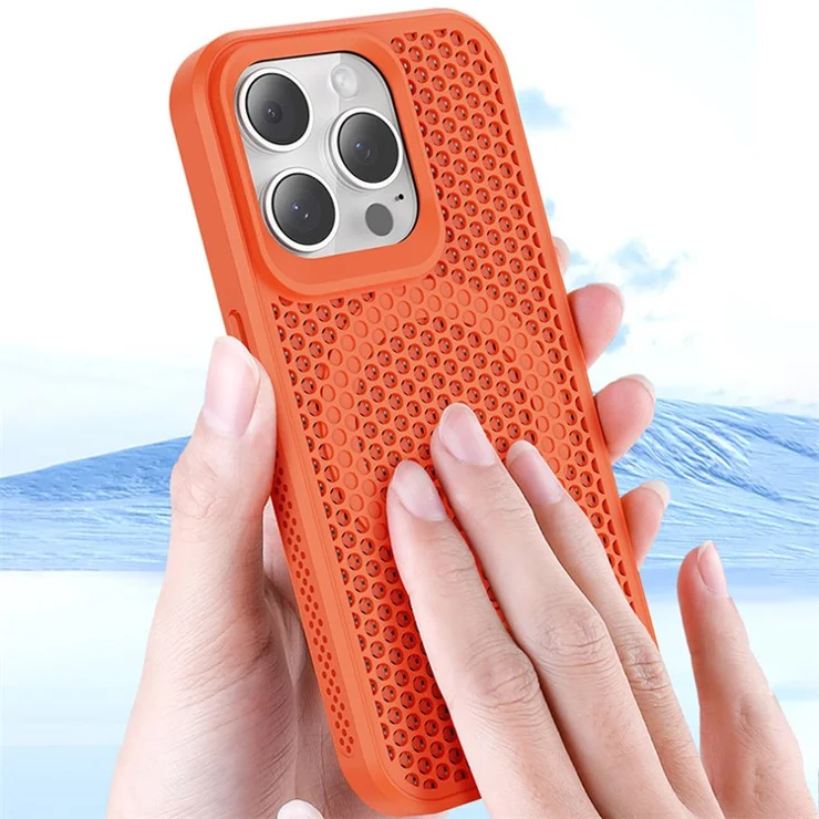 For iPhone 14 Pro Case Compatible with Magsafe Breathable Cooling PC+TPU Phone Cover - Blue