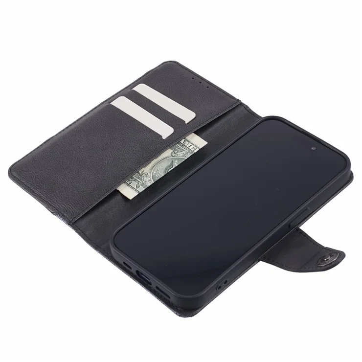 For Motorola Edge 50 Pro 5G Case Splicing Design PU Leather Wallet Anti-drop Phone Cover - Black