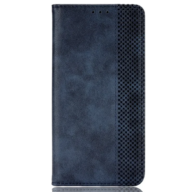 For Realme GT Neo6 SE 5G / Neo6 5G / GT 6 5G / GT 6T 5G Magnetic Case Retro PU Leather Drop-Resistant Phone Cover - Blue
