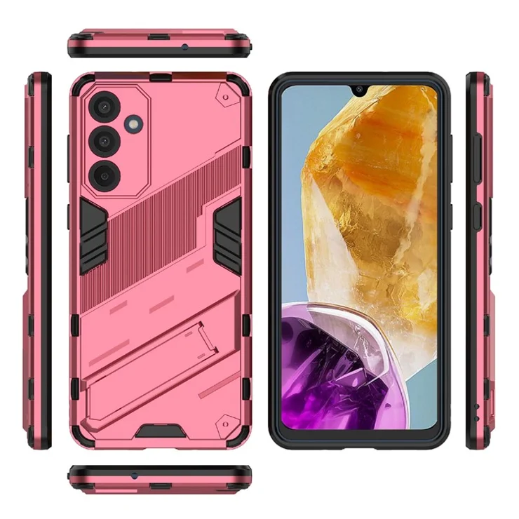 For Samsung Galaxy M55 5G / C55 5G / F55 5G Case Kickstand Protective PC+TPU Phone Cover - Rose