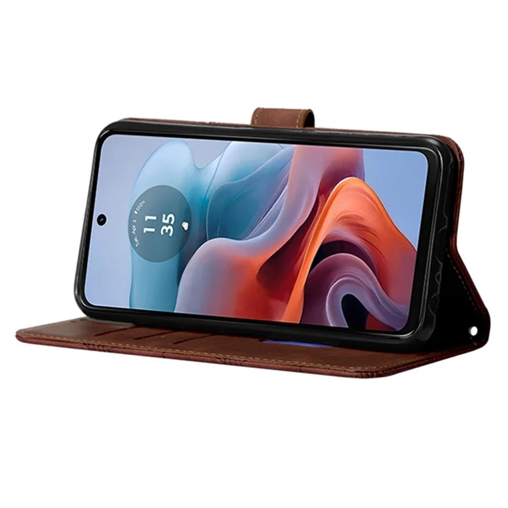 For Nothing Phone (2a) Plus / Phone (2a) Leather Case with Shoulder Strap Wallet Stand Phone Cover - Brown