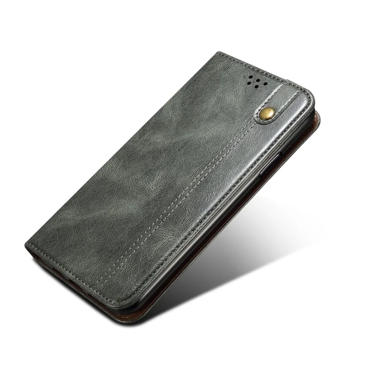For Motorola Moto E14 4G / G04 4G / G04s 4G / G24 4G Case Leather Stand Magnetic Closing Phone Wallet Cover - Green
