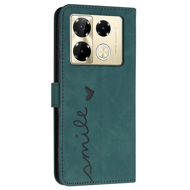Wholesale Phone Cases for Infinix Note 40 Pro 5G / 4G Magnetic Phone Stand Cover PU Leather Magnetic Shell - Green