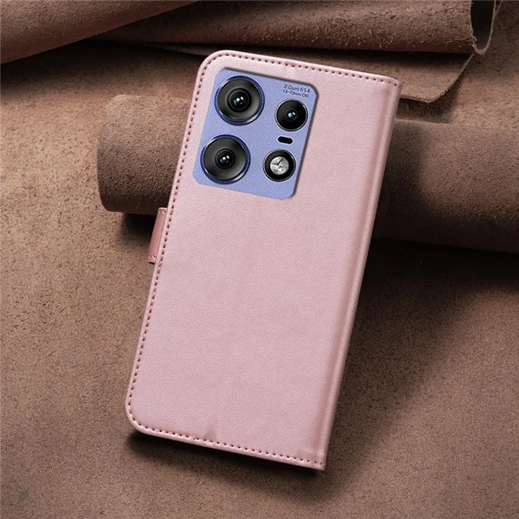 For Motorola Edge 50 Pro 5G Case Lucky Clover Leather Flip Phone Cover Mobile Accessories Wholesale - Pink