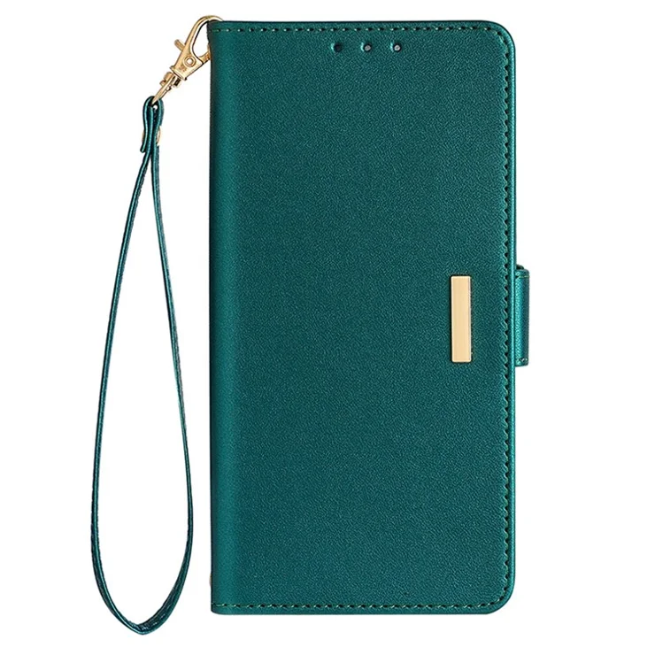 For ZTE Axon 40 Lite Crossbody Leather Case RFID Blocking Wallet Stand Phone Cover - Green