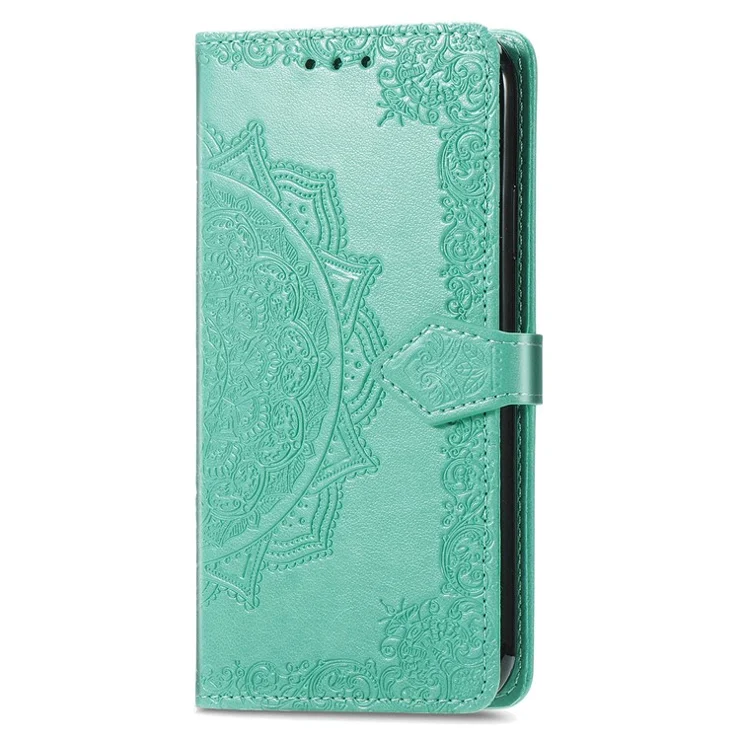 For Nothing Phone (2a) Plus / Phone (2a) Case PU Leather Mandala Pattern Embossment Flip Wallet Phone Cover - Green