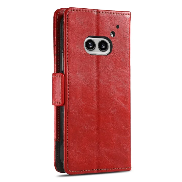 For Nothing Phone (2a) Plus / Phone (2a) Phone Cases CASENEO PU Leather Cover Stand with RFID Blocking Wallet - Red