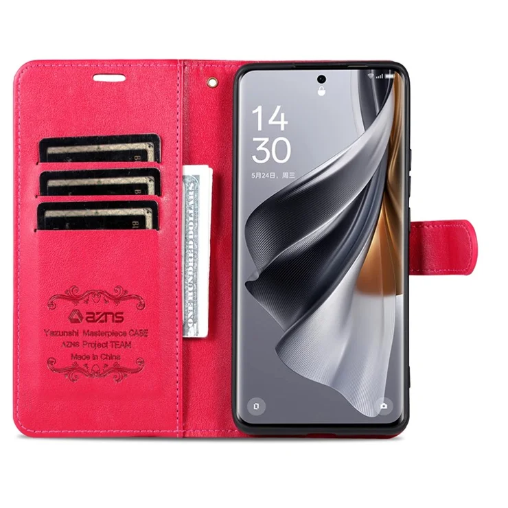 AZNS For Huawei Pura 70 Case Wallet Leather Scratch-proof Phone Cover with Magnetic Clasp - Red