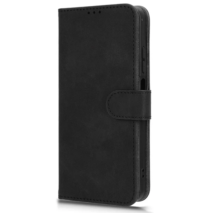 For Motorola Moto G Stylus 5G (2024) Stand Case PU Leather Wallet Phone Cover Skin-Touch Feeling - Black