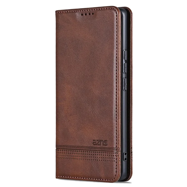 AZNS For Samsung Galaxy M55 5G / C55 5G / F55 5G Case Wallet PU Leather Magnetic Absorption Phone Cover - Coffee