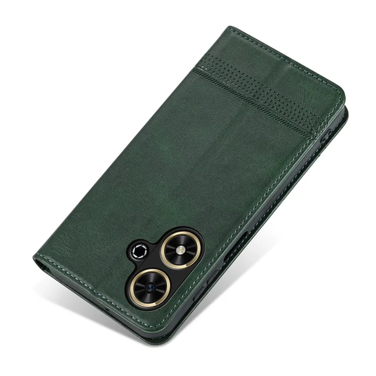 AZNS For Honor Play 50 / Play 50m Case Magnetic Closure PU Leather Flip Phone Cover - Green