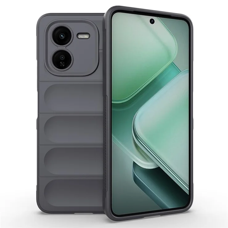 For vivo iQOO Z9x 5G Case Shockproof Rugged Shield Soft TPU Back Cover - Dark Grey