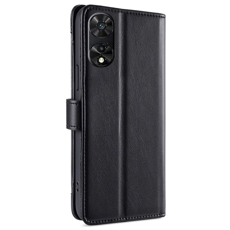 For TCL 505 Case PU Leather Bump Proof Cash Pocket Crossbody Phone Cover - Black