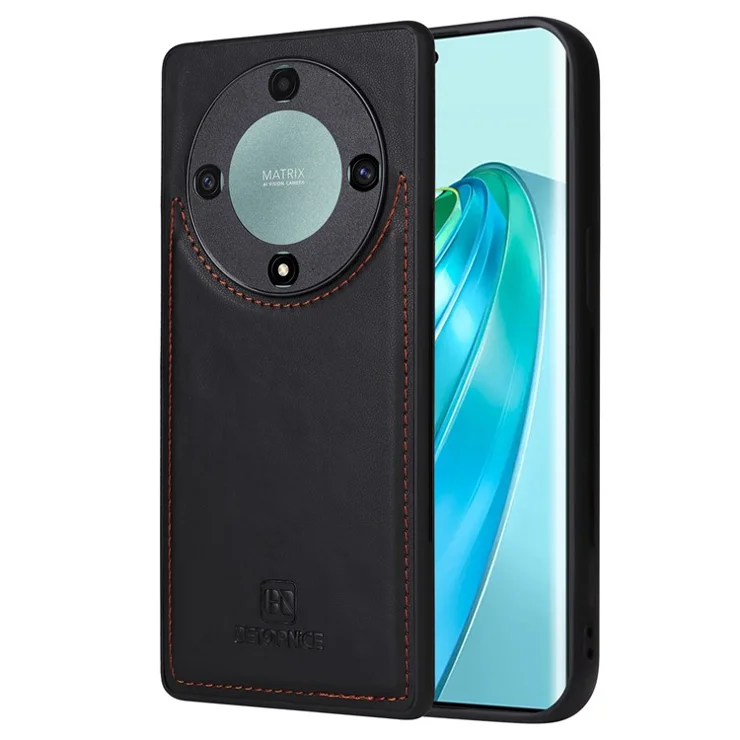 For Honor X9a 5G / X40 5G / Magic5 Lite 5G Magnetic Case BETOPNICE Detachable PU Leather Phone Cover with Strap - Black