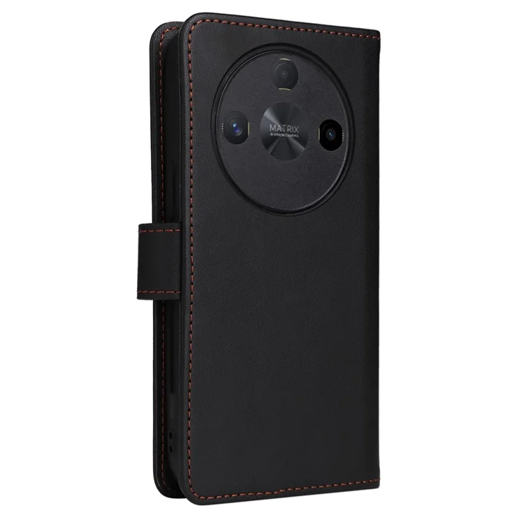 For Honor X50 5G / X9b 5G / Magic6 Lite 5G / X50 GT 5G Magnetic Case BETOPNICE Detachable PU Leather Phone Cover with Strap - Black
