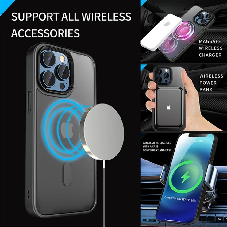 MOCOLO K32 For iPhone 15 Pro Case Compatible with MagSafe TPU+PC Matte Back Phone Cover (MOQ: 100) - Blue