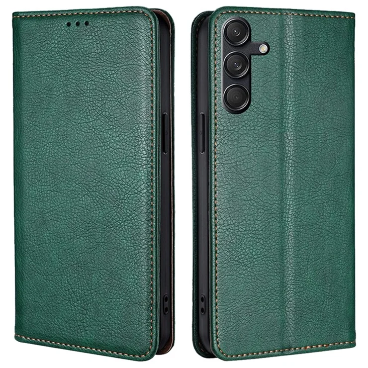 For Samsung Galaxy M55 5G / C55 5G / F55 5G Wallet Case Magnetic Auto-Absorbed Leather Phone Cover - Green