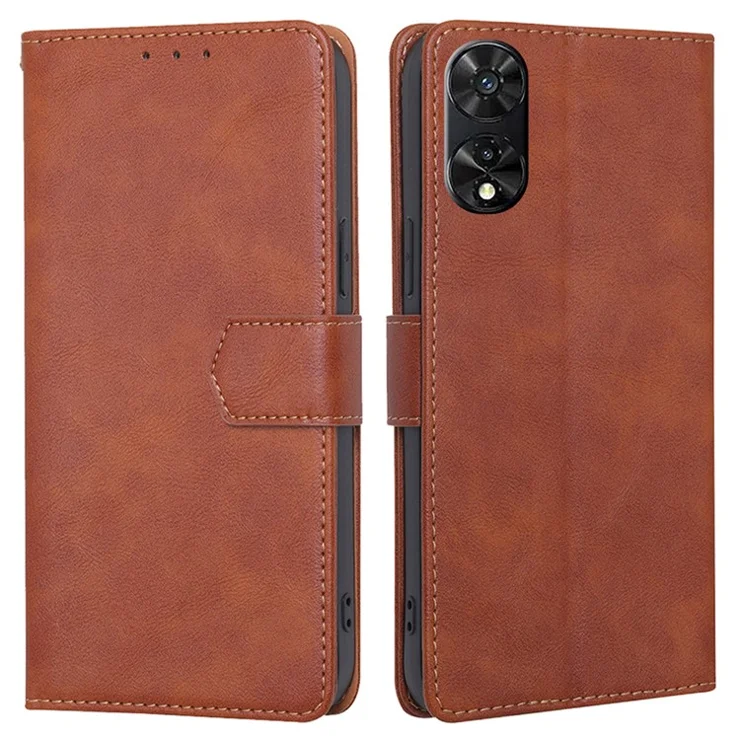 For TCL 505 RFID Blocking Leather Cover with Wallet Cell Phone Accessories Wholesale - Brown