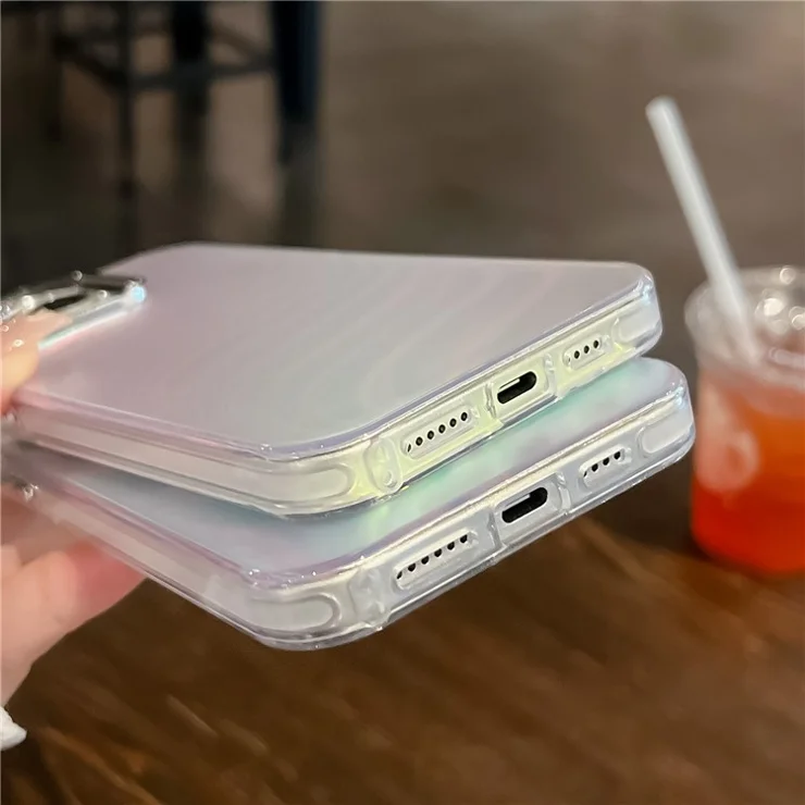 Phone Case for iPhone 13 Pro Wholesale Mobile Accessories IMD Laser Texture Anti-Drop Silicone+PC Cover - AK1