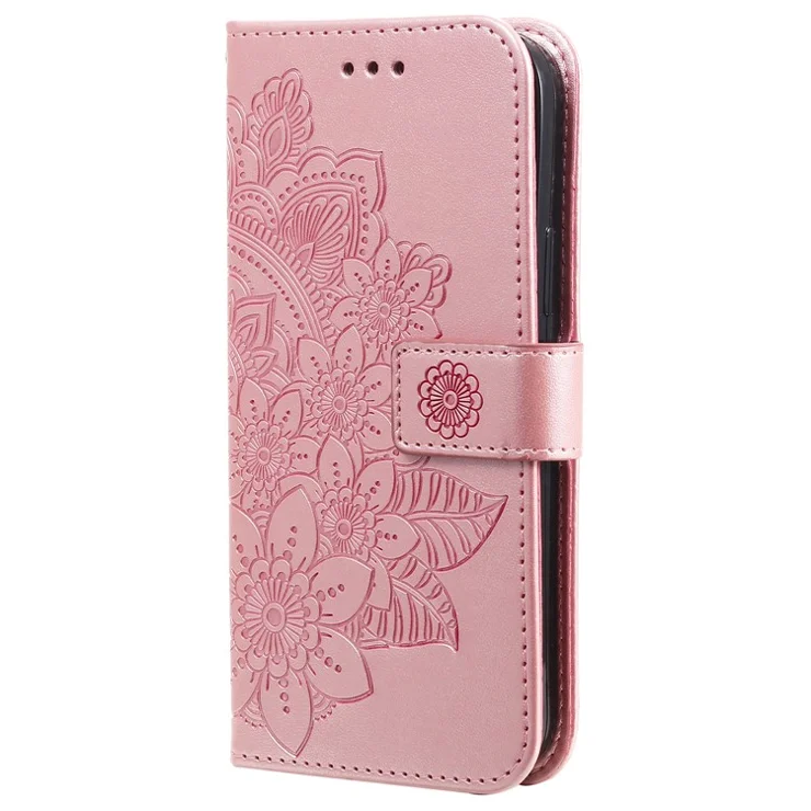 For Oppo A60 4G Case Floral Pattern PU Leather Wallet Stand Phone Cover - Pink