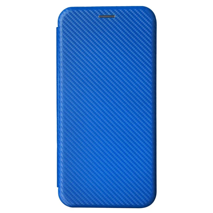 For Sony Xperia 1 VI Case Magnetic Carbon Fiber Texture Leather Phone Cover Full Protection - Blue