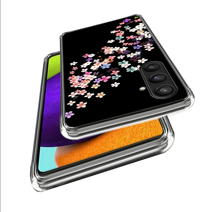For Samsung Galaxy S24 Cell Phone Case Pattern Flexible TPU Cover - Floral