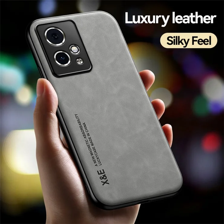 X&E For Honor 90 GT 5G Case PU Leather+TPU+PC Phone Shell Skin-Touch Phone Cover - Dark Grey