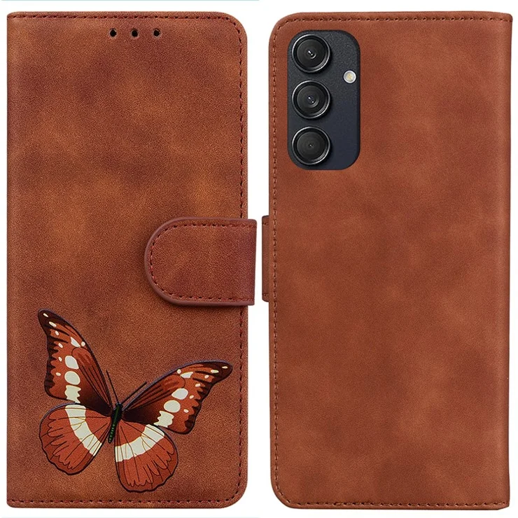 For Samsung Galaxy M55 5G / C55 5G / F55 5G Case Skin-Touch Leather Phone Cover Mobile Accessories Wholesale - Brown