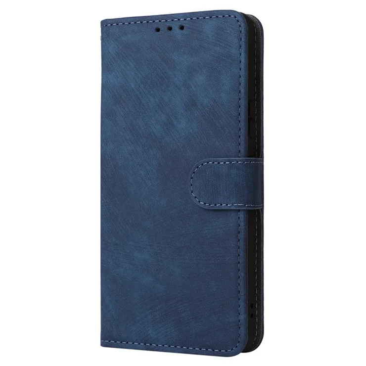 For TCL 50 XL 5G Case RFID Blocking Leather Wallet Stand Feature Phone Cover - Blue