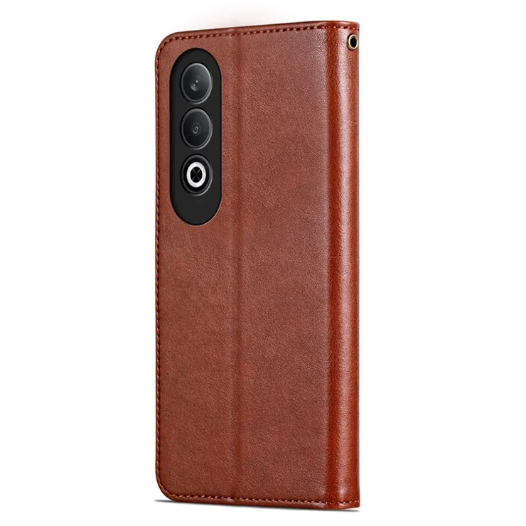 AZNS For OnePlus Nord CE4 5G / Oppo K12 Case PU Leather Magnetic Buckle Wallet Phone Cover - Brown