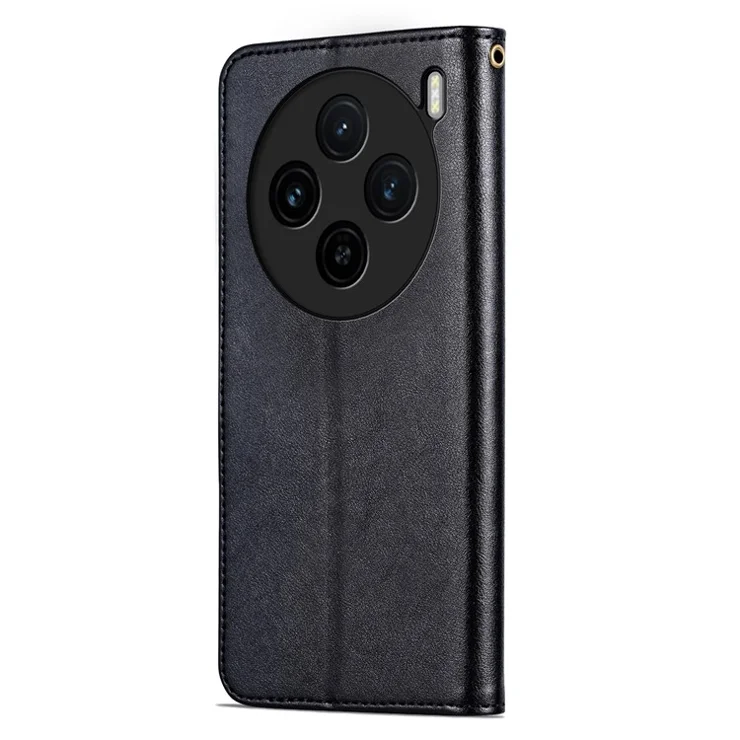 AZNS For vivo X100s 5G Case Wallet Stand Feature PU Leather Phone Cover - Black